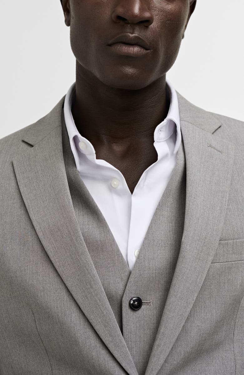 MANGO Superslim Fit Stretch Sport Coat, Alternate, color, Grey