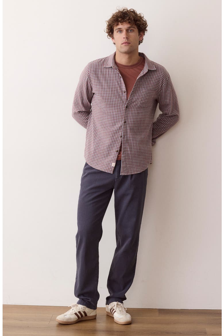 Rowan Pleated Cotton & Linen Trousers, Alternate, color, INDIA INK