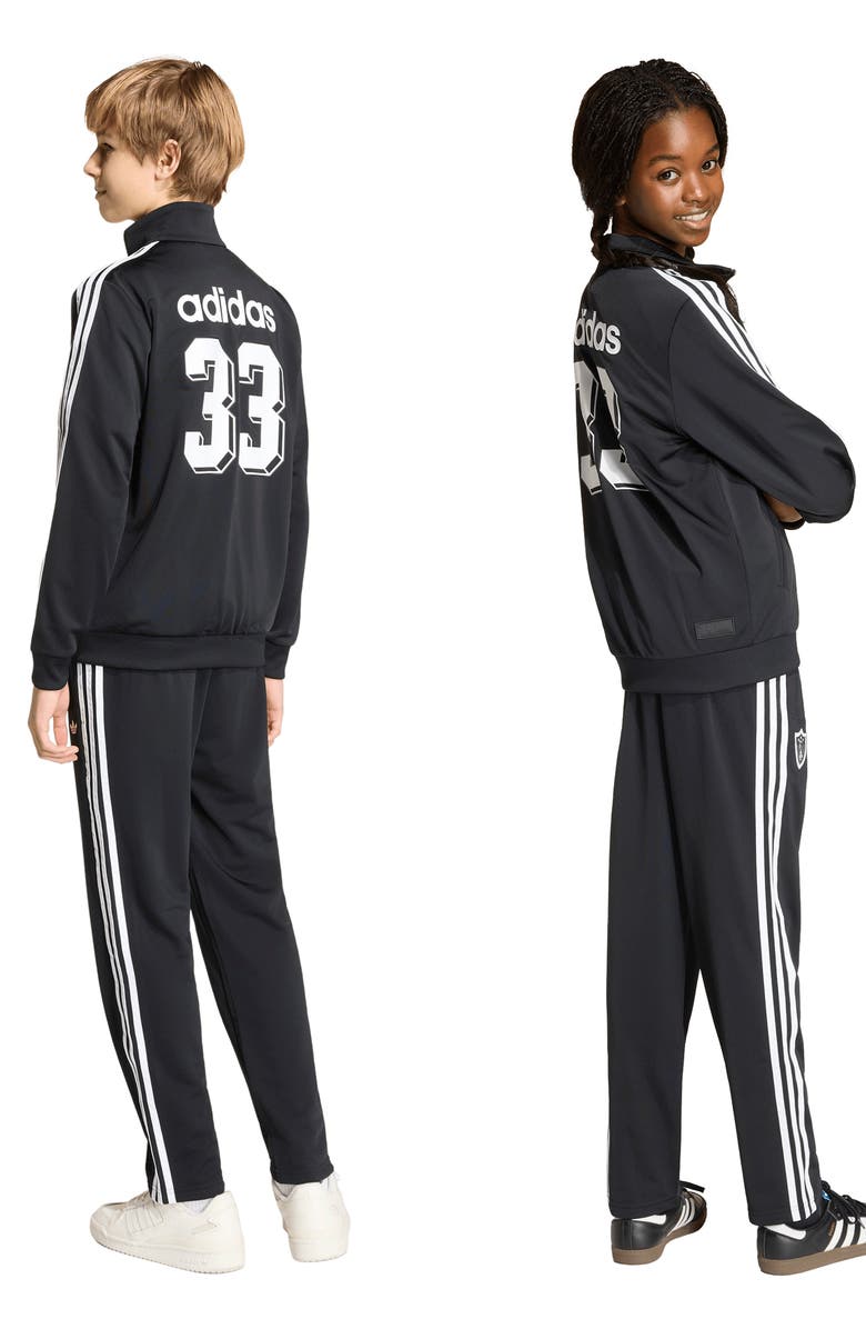 adidas Originals x Disney Kids' Firebird Track Pants, Alternate, color, Black/ White