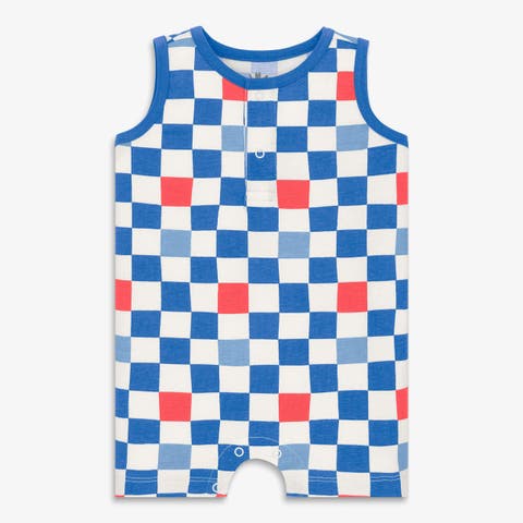 Baby Tank Shortie In Checkerboard