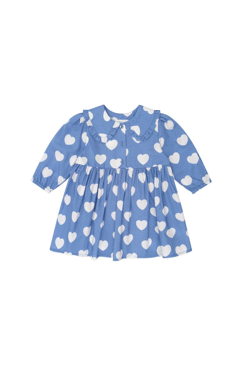Frill Heart Collar Dress, Main, color, Bijou Blue