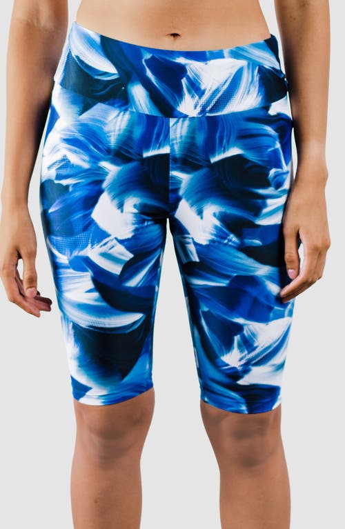 Calypsa Long Bike Swim Shorts In Blue