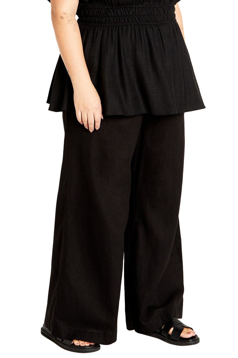 Suzy Smocked Waist Babydoll Top, Alternate, color, BLACK