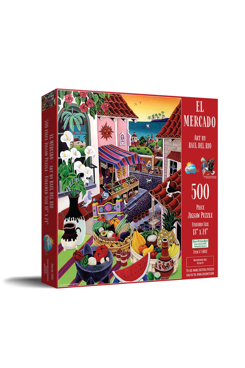 El Mercado 500 piece Jigsaw Puzzle for Adults, Main, color, Multicolor