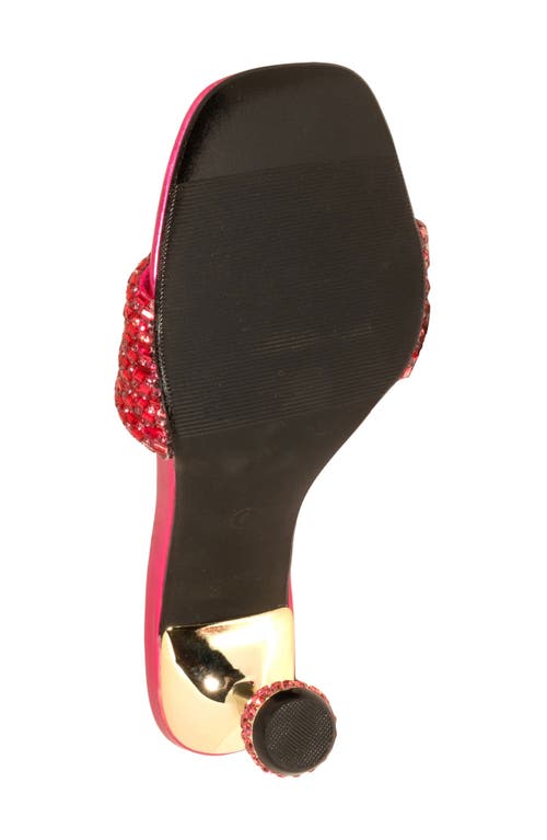 Ninety Union Sassy Crystal Slide Sandal In Fuchsia
