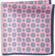 Nordstrom Medallion Reversible Silk Pocket Square