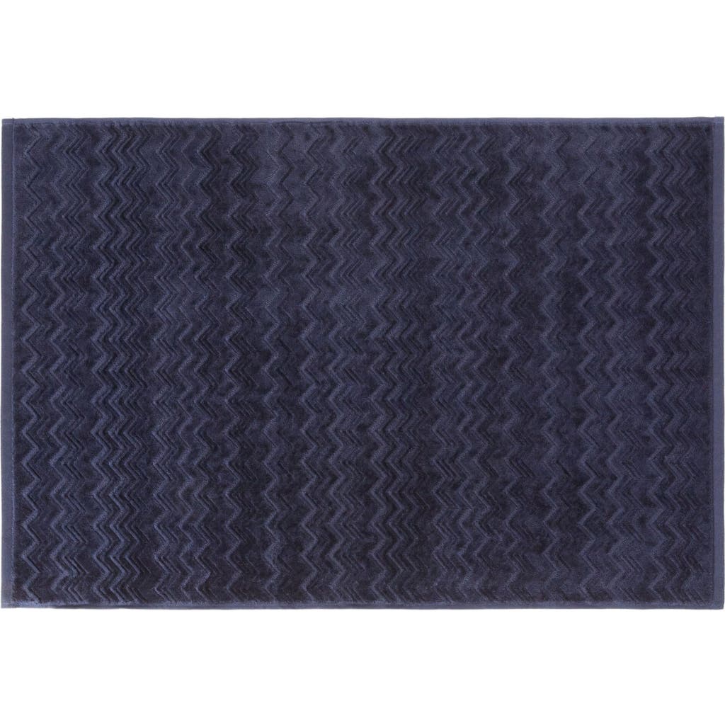 Missoni Home Chalk 60x90 Cm Cotton Zigzag Bath Mat In Blue