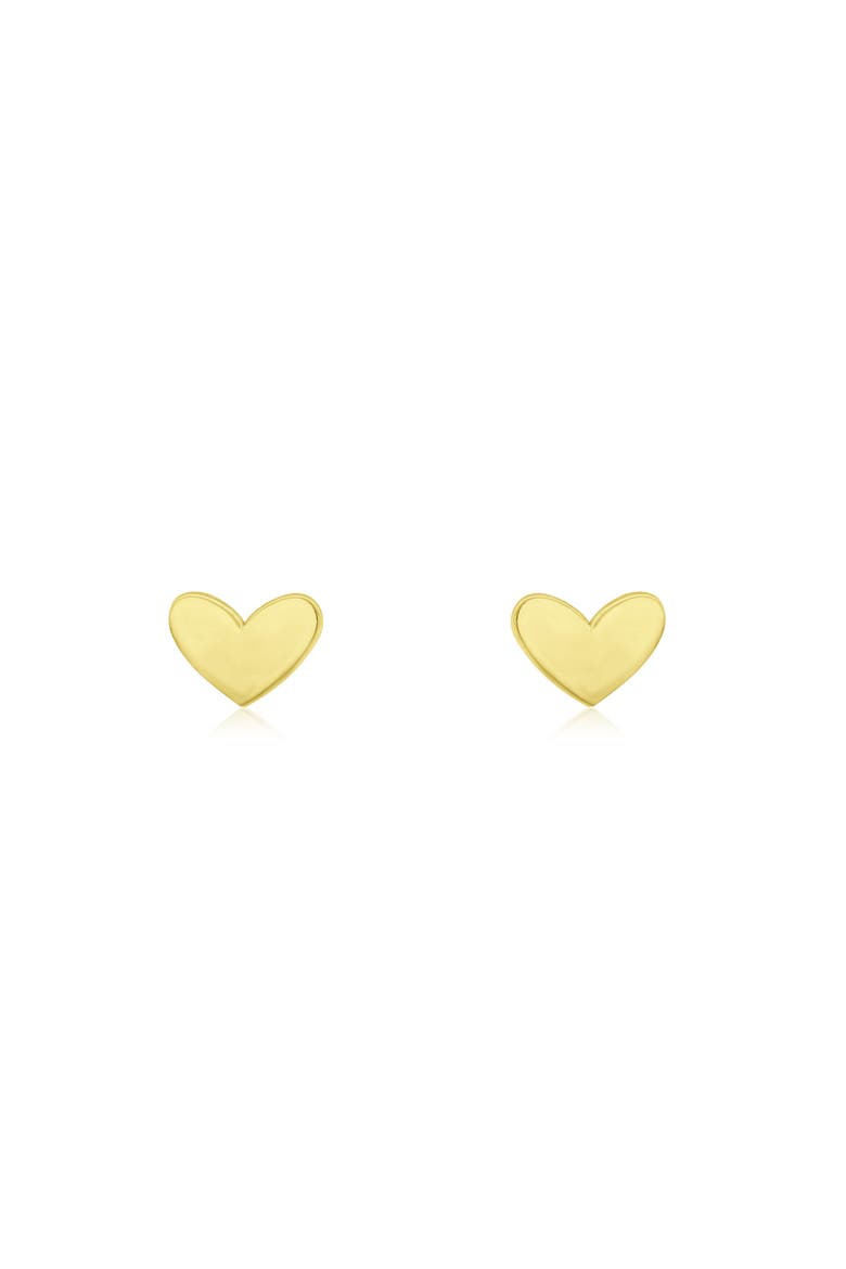 Chubby Gold Heart Screw Back Stud Earrings, Alternate, color, Gold