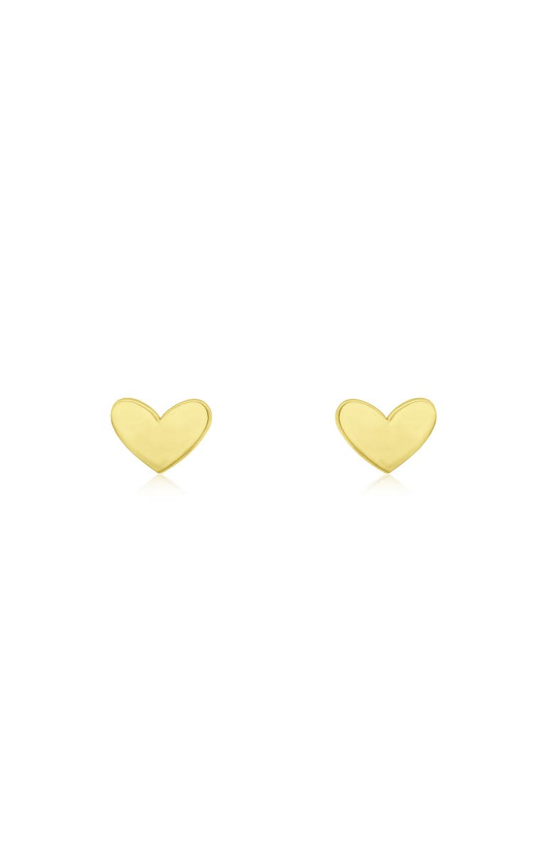 The Lovery Fine Jewelry Chubby Gold Heart Screw Back Stud Earrings, Alternate, color, Gold