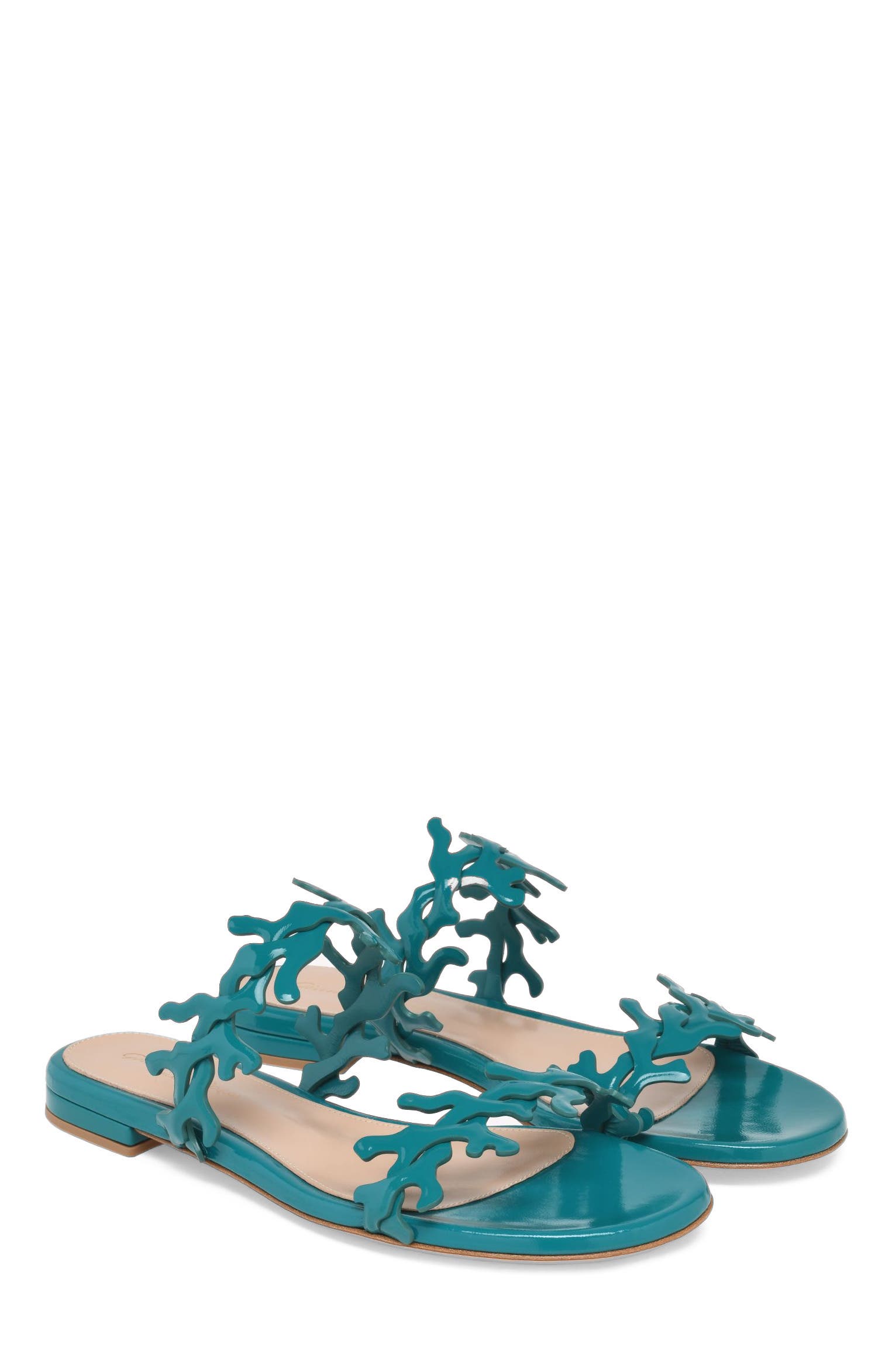 Ocean Mule, Alternate, color, Turquoise Nappa
