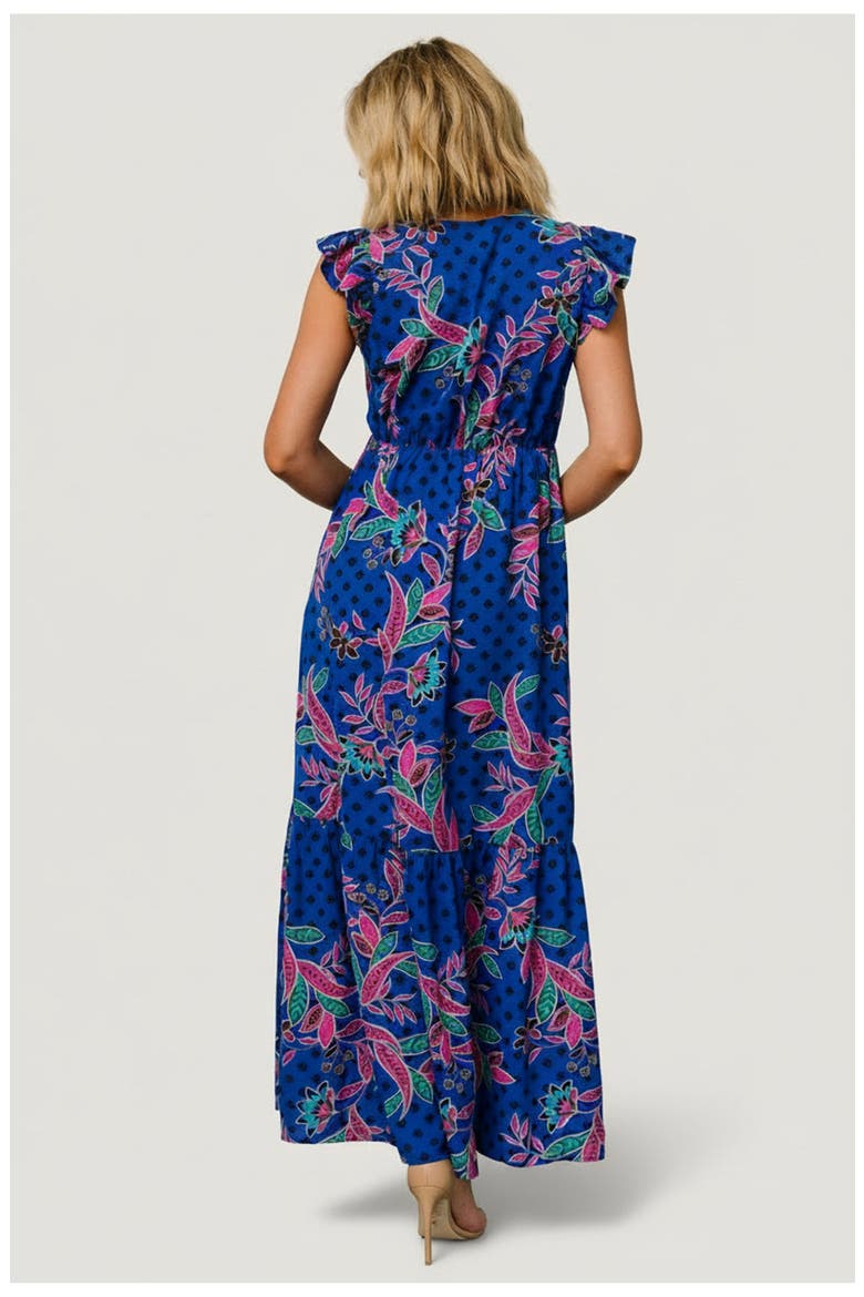 Biscayne Maxi Dress, Alternate, color, Indigo Print