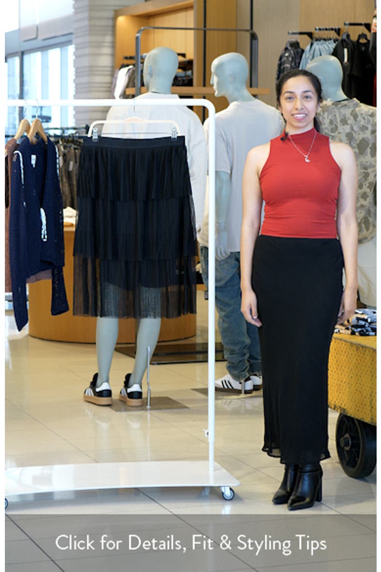 Tiered Plissé Mesh Skirt video