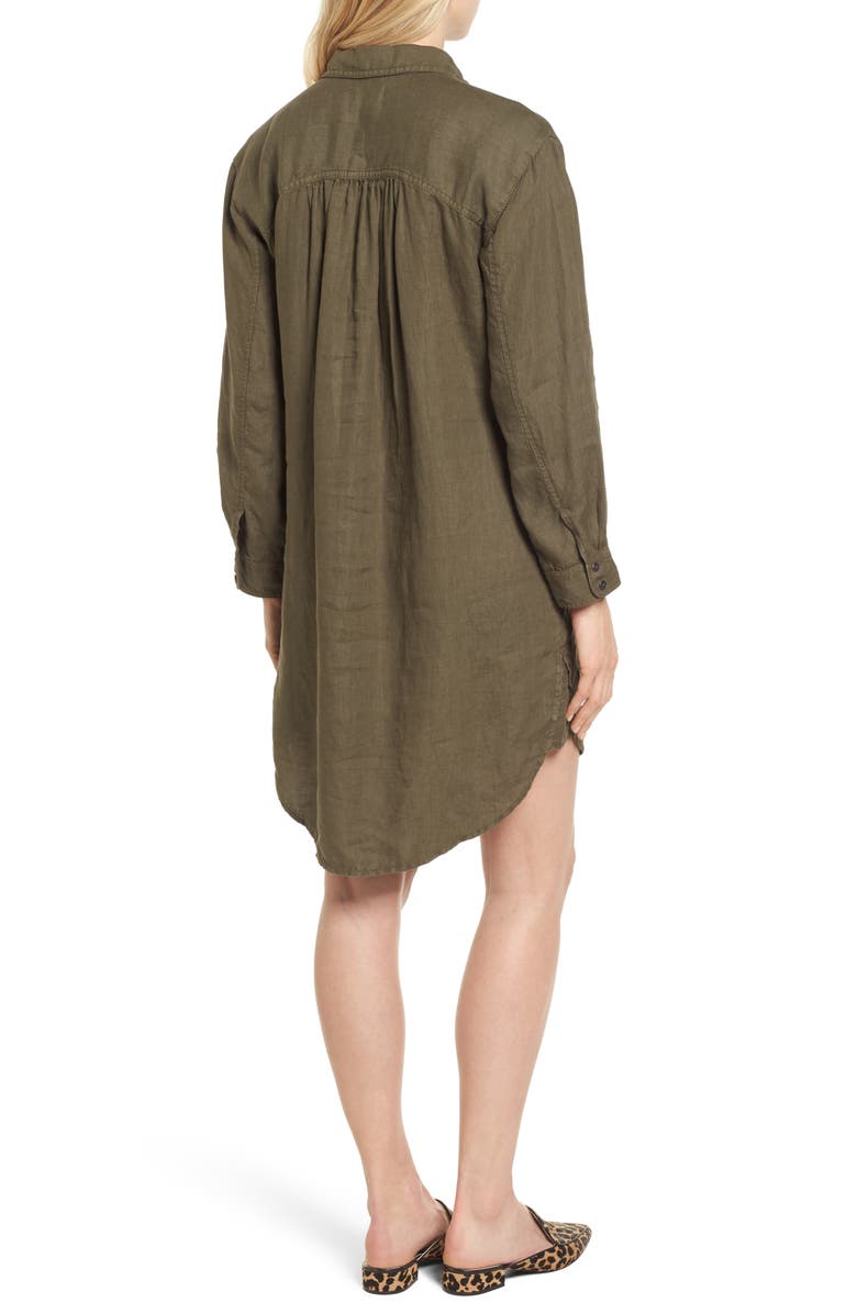 Caslon<sup>®</sup> Linen Shirt Dress, Alternate, color, 