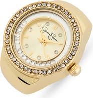 Jessica Simpson Floating Crystal Ring Watch