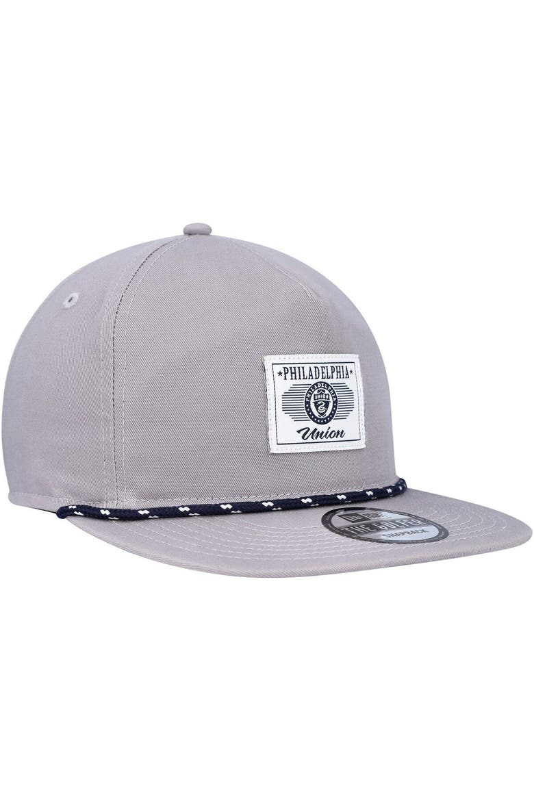 Men's New Era Gray Philadelphia Union Patch Golfer Adjustable Hat, Alternate, color, Gray