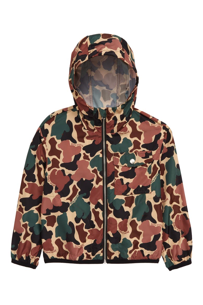 Kids' Bear Camo Windbreaker Jacket, Main, color, MILITARY BEIGE