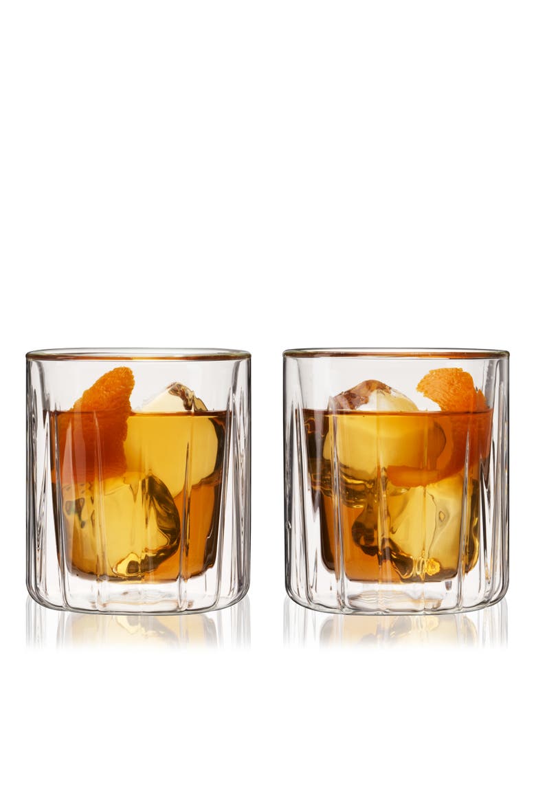Double Walled Rocks Glasses Set of 2, Alternate, color, Clear