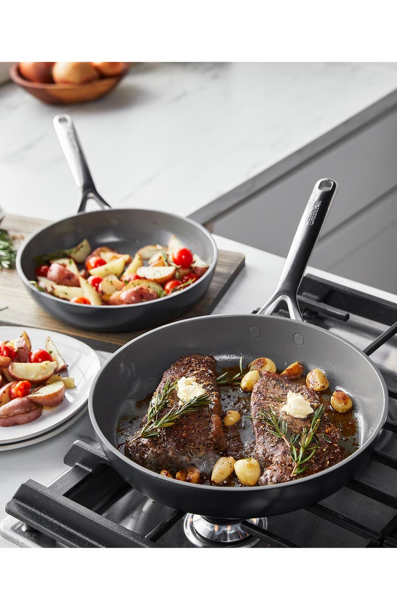 GreenPan GP5 10-Inch & 12-Inch Anodized Aluminum Ceramic Nonstick Frying Pan Set, Alternate, color, 