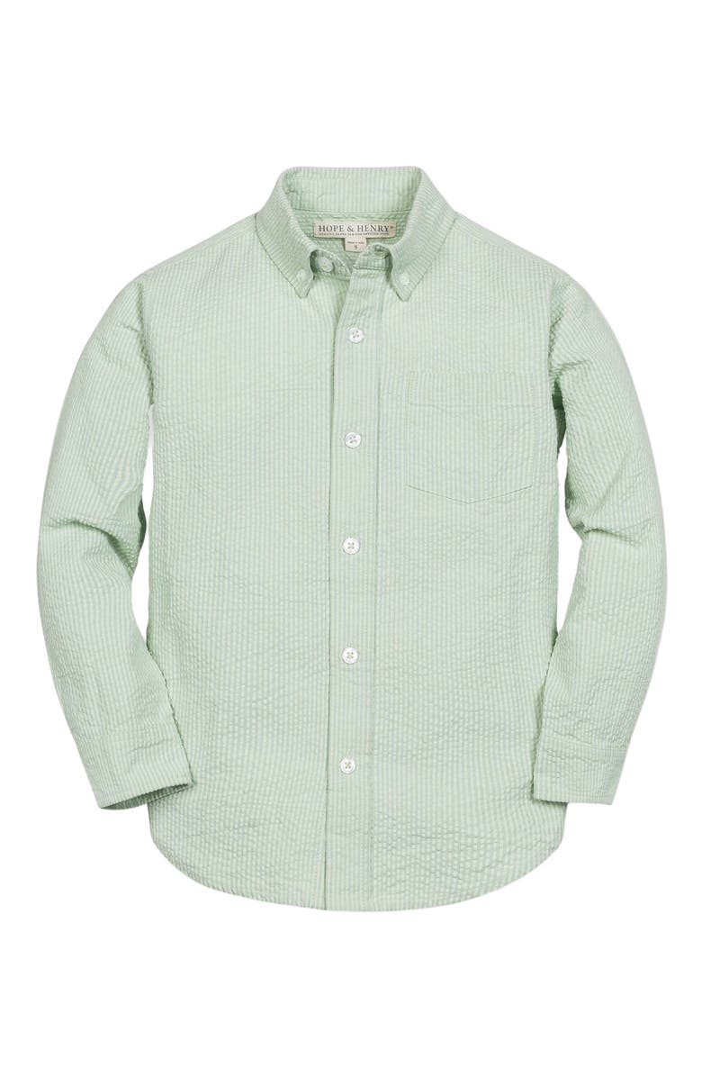 Hope & Henry Boys' Organic Seersucker Shirt, Kids, Alternate, color,