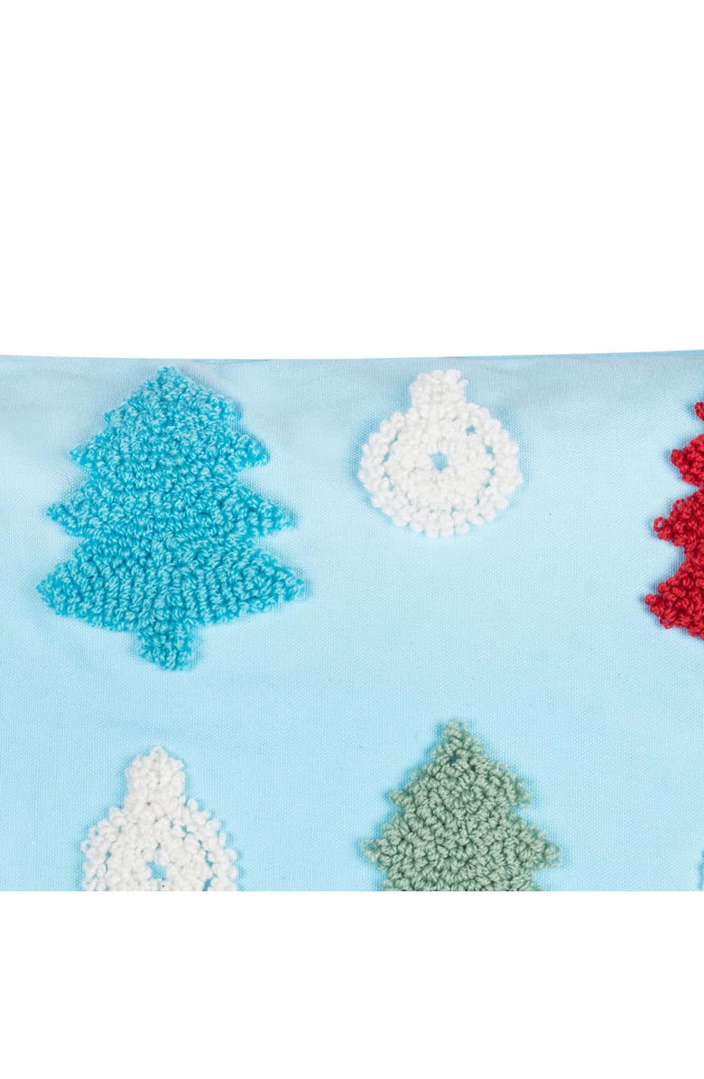 C&F Home Trees Hooked Throw Pillow, 18" x 18", Alternate, color, Blue
