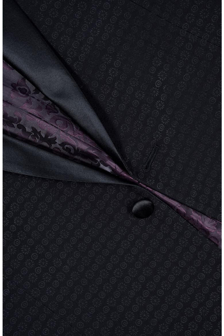 Two Button Peak Lapel Evening Jacket, Alternate, color, BLACK
