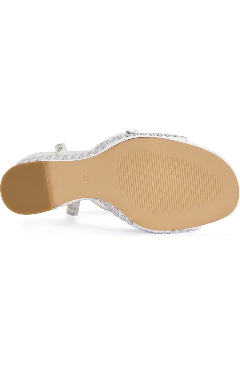 AZALEA WANG MATTEUS-WHITE STUDDED WEDGE SANDAL - WHITE / 8.5 / WEDGE, Alternate, color, White