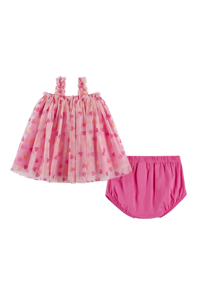 Tulle Trapeze Dress with Bloomers, Alternate, color, PINK