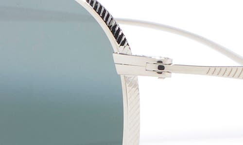 Maui Jim 52mm Polarized Aviator Sunglasses In Silver