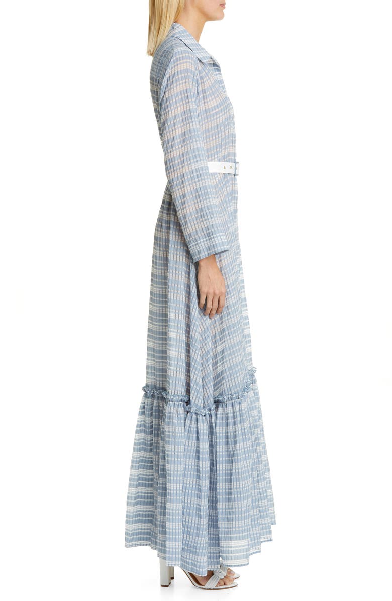 STAUD Rose Plaid Belted Maxi Dress, Alternate, color,