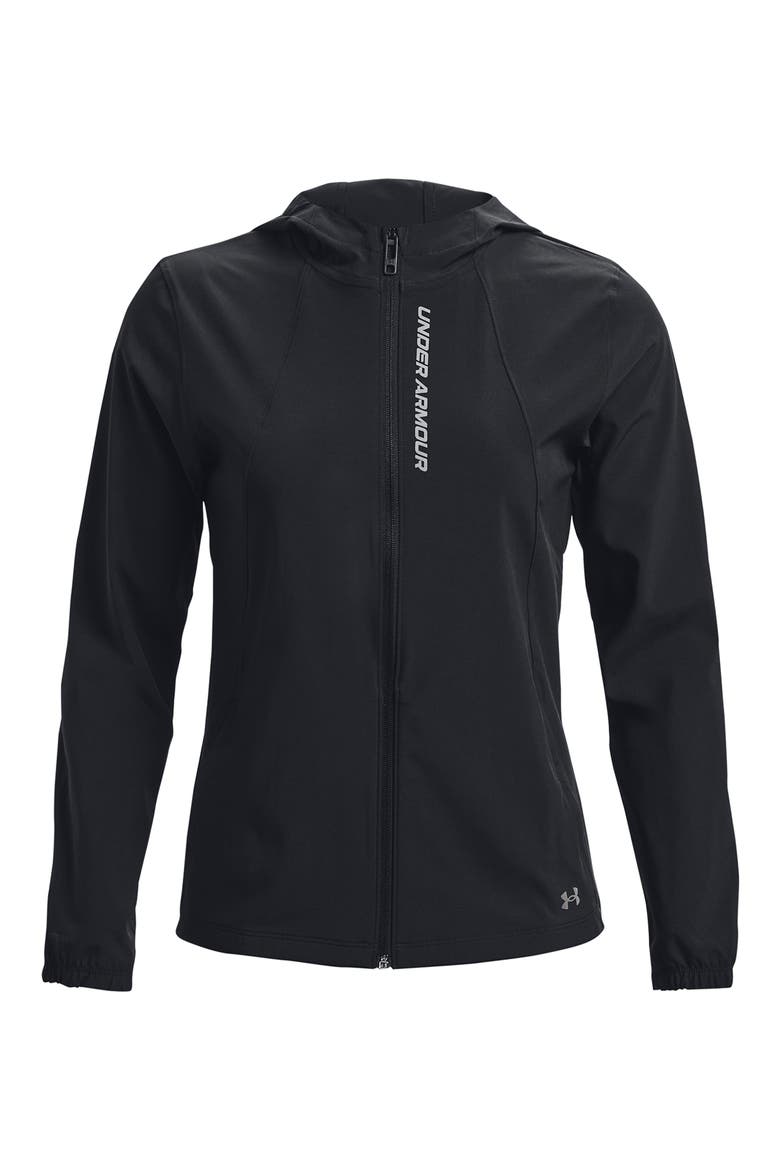 Outrun the Storm Water Resistant Hooded Jacket, Alternate, color, BLACK / REFLECTIVE