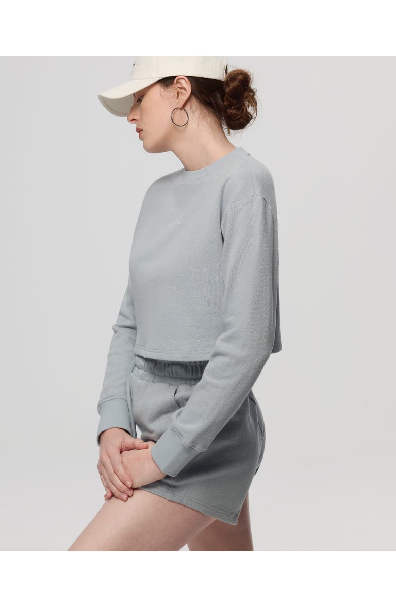 JUANA Off Hours Natural Crewneck Sweater, Alternate, color, Blue