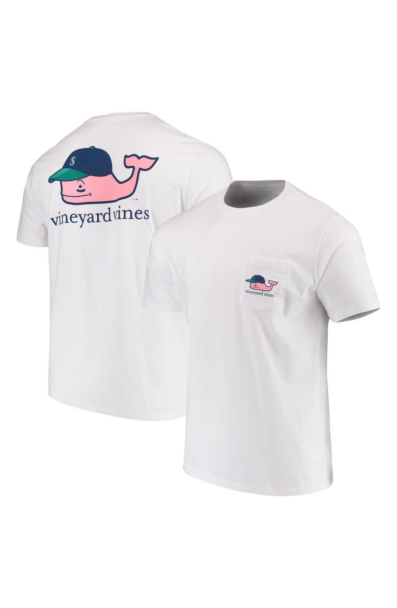 vineyard vines Men's Vineyard Vines White Seattle Mariners Baseball Cap T-Shirt, Alternate, color, 