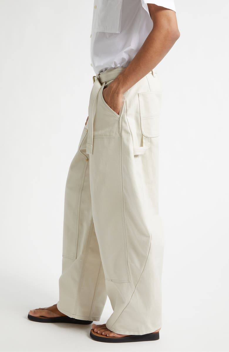 Sacai Carhartt WIP Duck Canvas Carpenter Pants, Alternate, color, Ivory