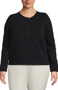 Lands' End Plus Size Fine Gauge Cotton Milano Blazer Sweater
