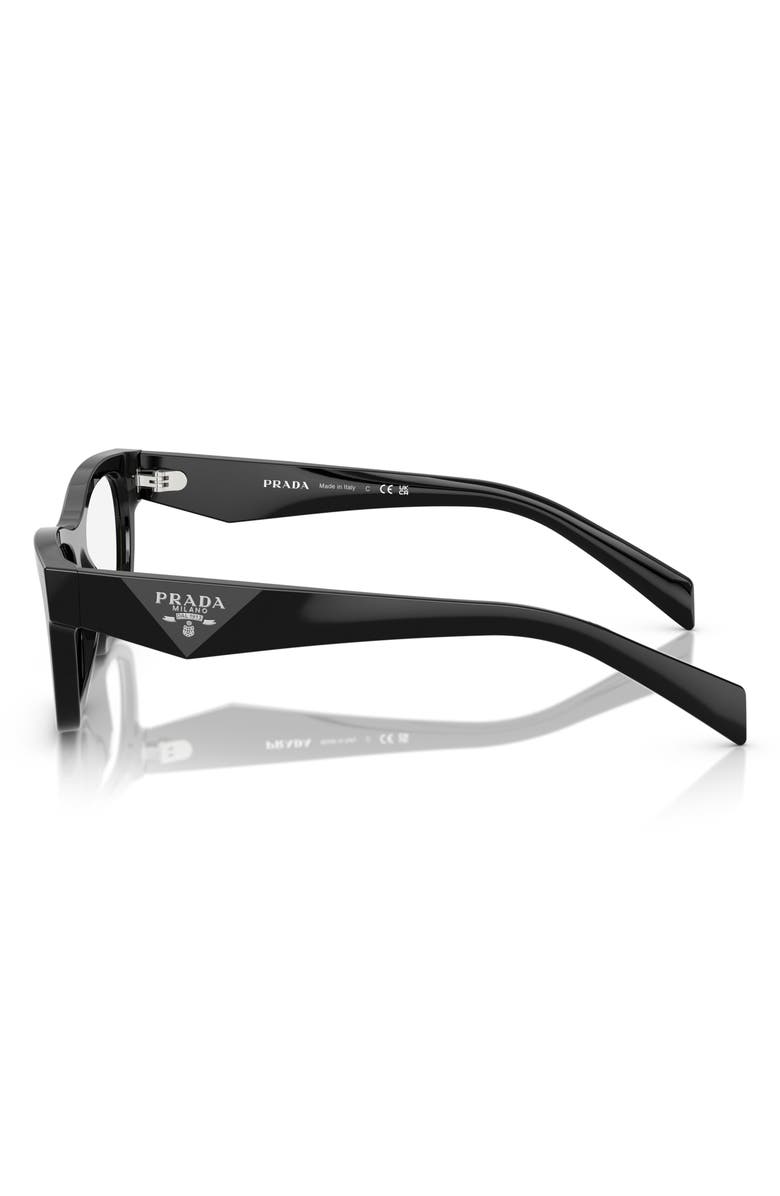 Prada 54mm Butterfly Optical Glasses, Alternate, color, Black