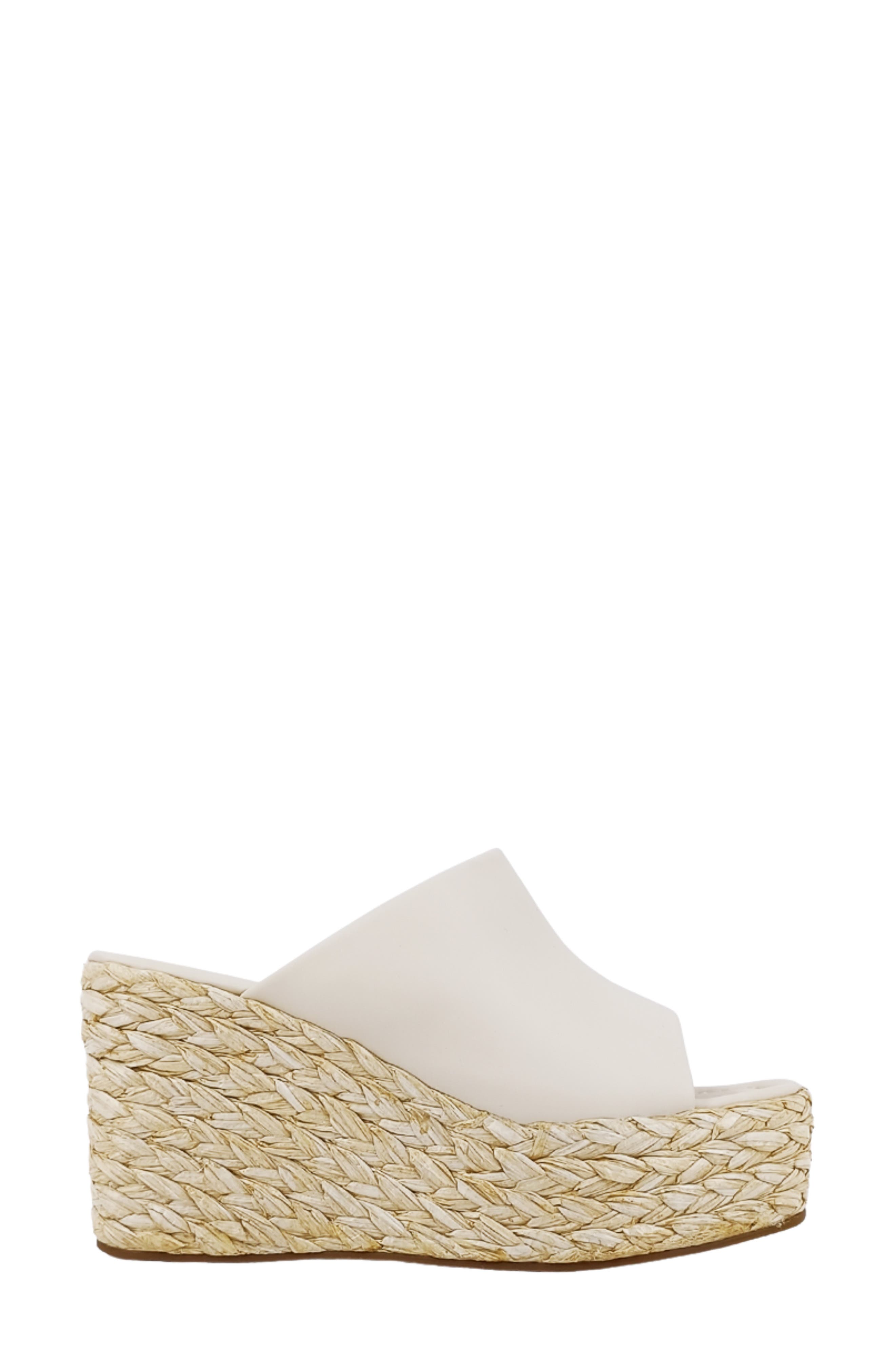 SHUSHOP Jodie Espadrille Platform Wedge Slide Sandal, Alternate, color, Beige