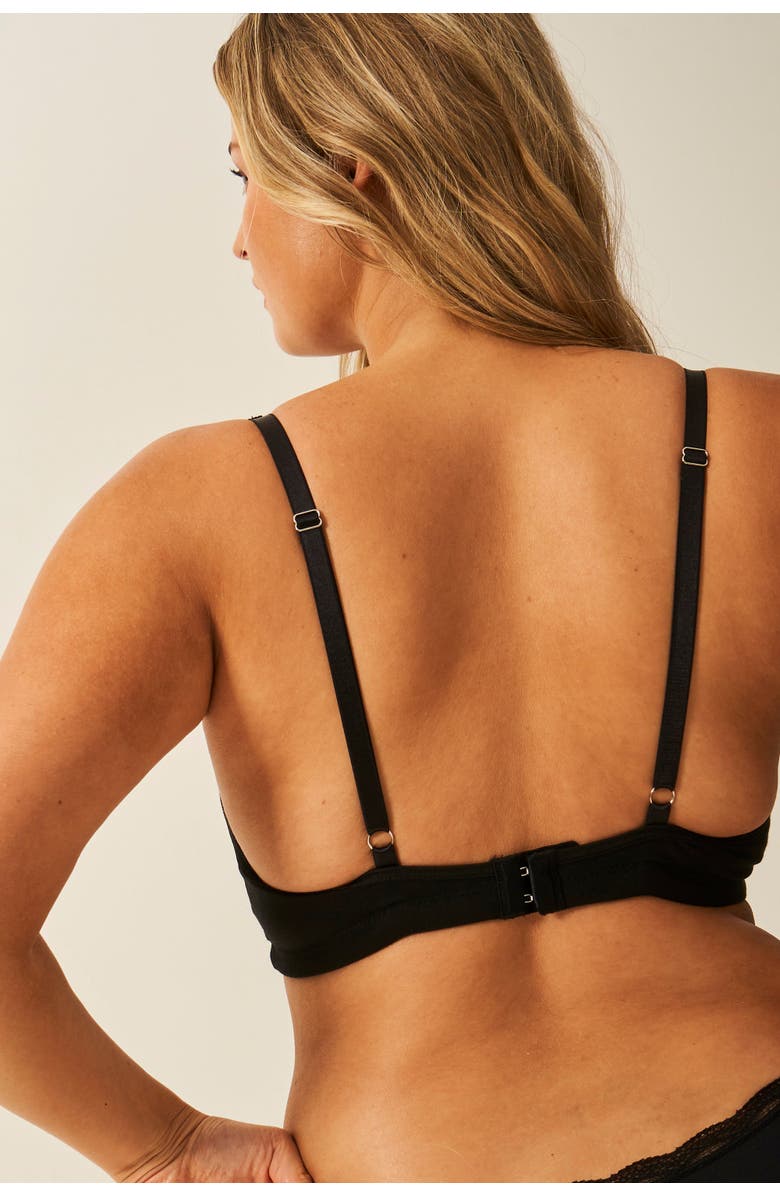 Stripe & Stare The Lace Plunge & High Rise Set, Alternate, color, Black