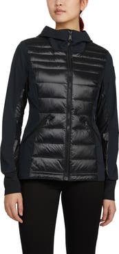 Pajar Cressy Mixed Media Channel Quilted Stretch Puffer