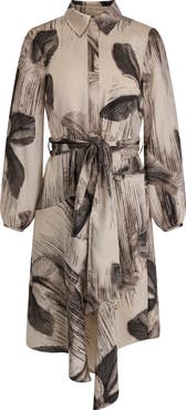 Donna Karan New York Tie Waist Shirt Dress