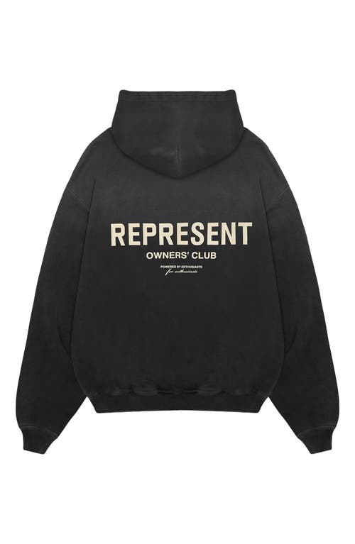 Represent Black Hoodie With Logo Lettering Detail On The Front And Maxi Logo Print On The Rear In Black