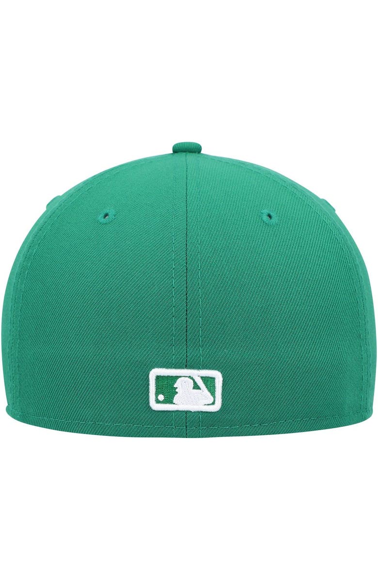 New Era Men's New Era Kelly Green Milwaukee Brewers White Logo 59FIFTY Fitted Hat, Alternate, color, 