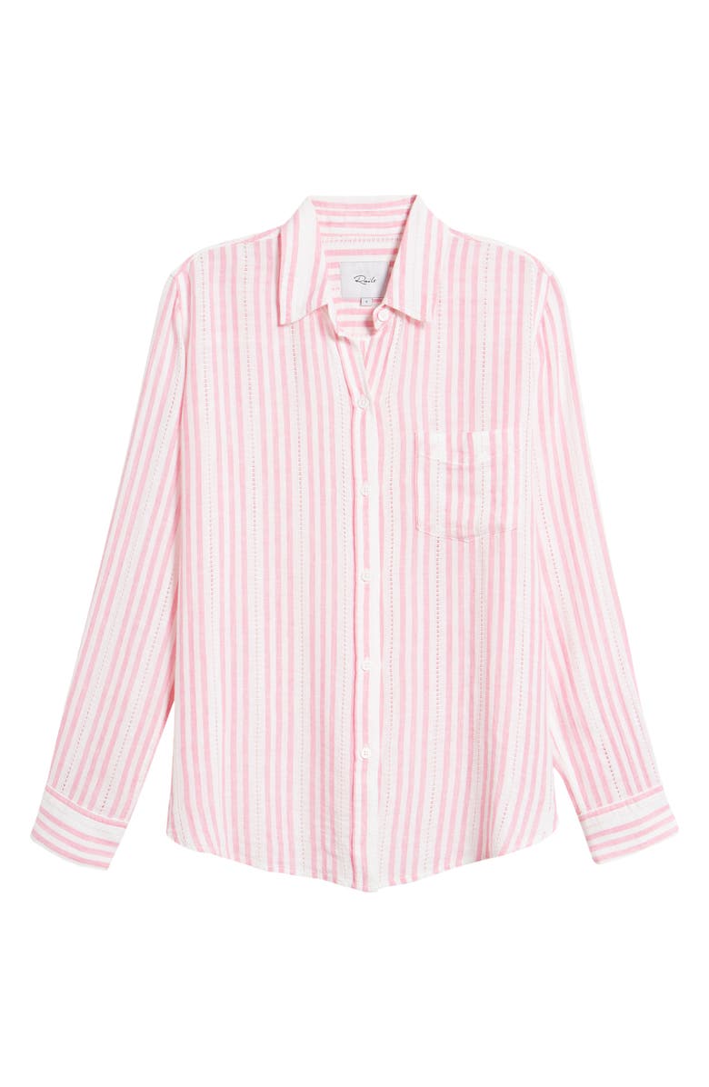 Rails Charli Stripe Linen Blend Shirt, Alternate, color, 