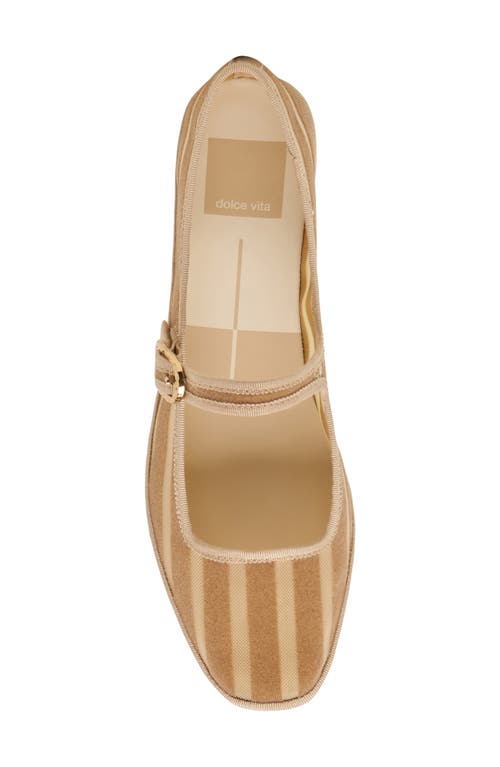 Dolce Vita Tameka Ballet Flats Tan Stripe Mesh In Tan Stripe Mesh