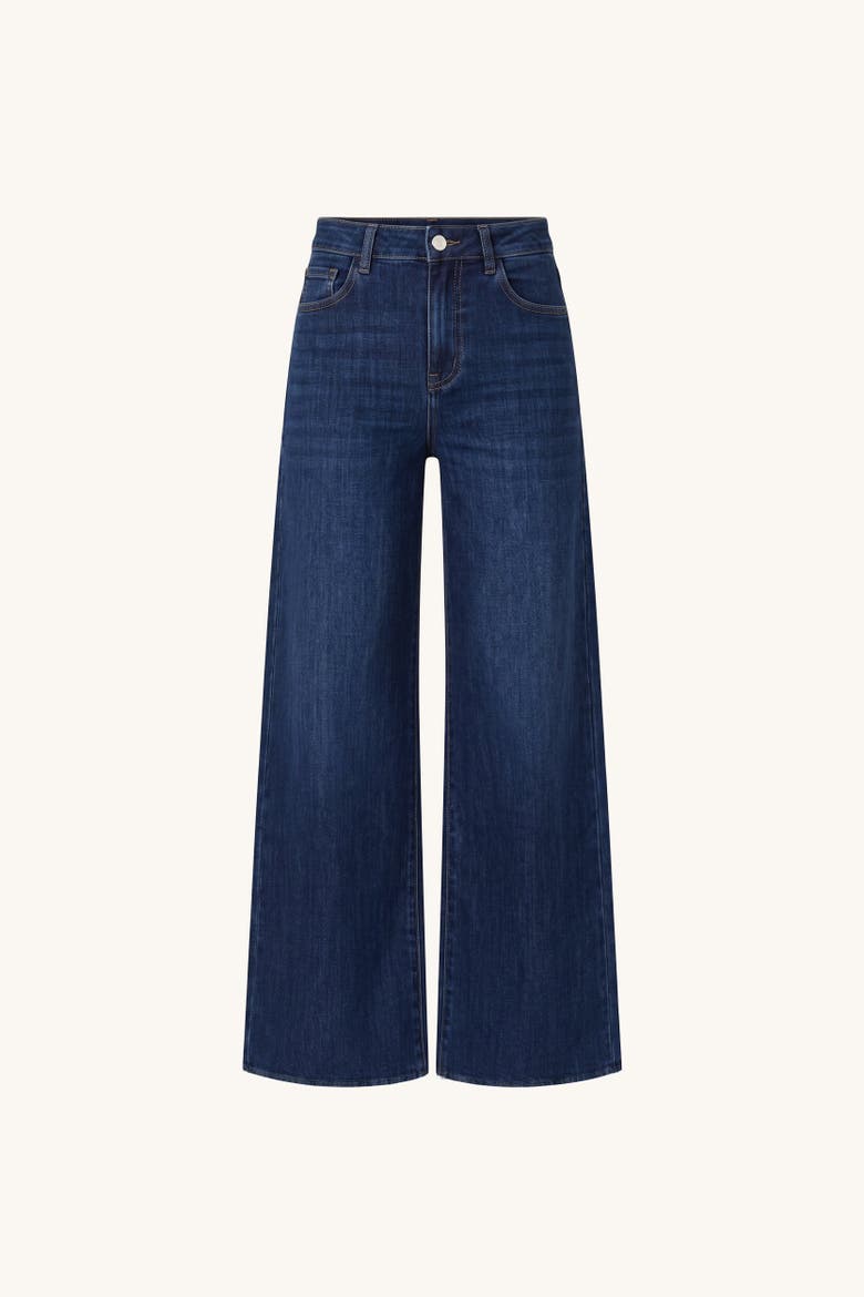 Celeste Slim Palazzo Jeans, Alternate, color, Dark Wash