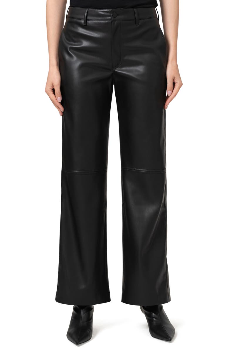 Mavi Jeans Faux Leather Wide Leg Pants, Main, color, Black