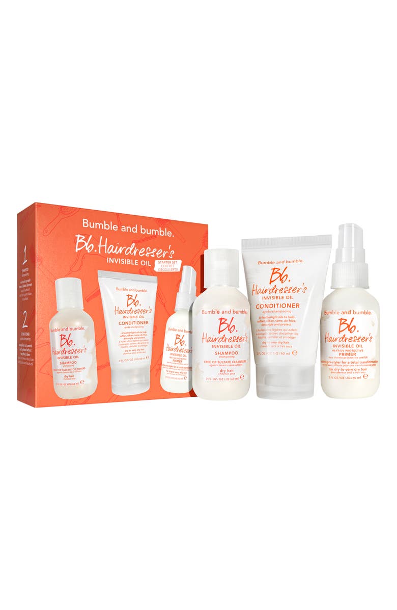 Bumble and bumble. Hairdresser's Invisible Oil Starter Set $48 Value, Main, color, 