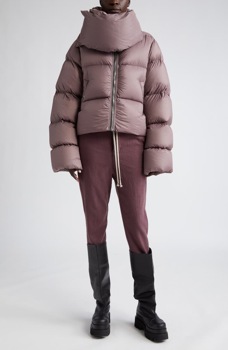 Rick Owens Funnel Neck Down Puffer Jacket, Alternate, color, 