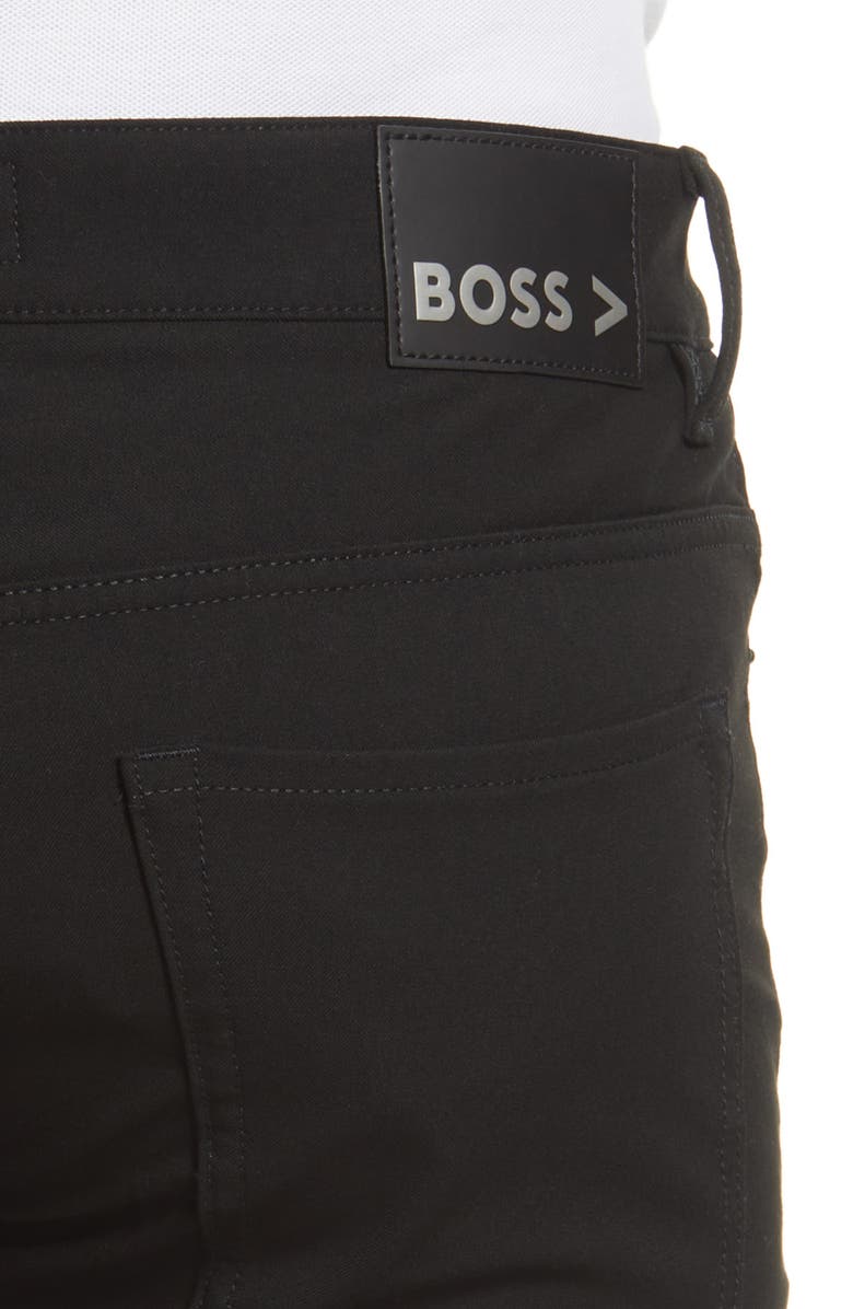 BOSS Delaware Slim Fit Five Pocket Pants, Alternate, color, Black