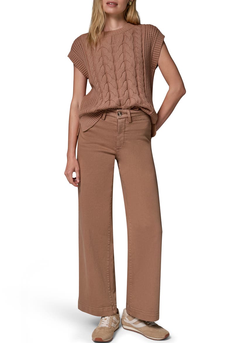 The Donna High Waist Wide Leg Jeans, Alternate, color, CAMEL