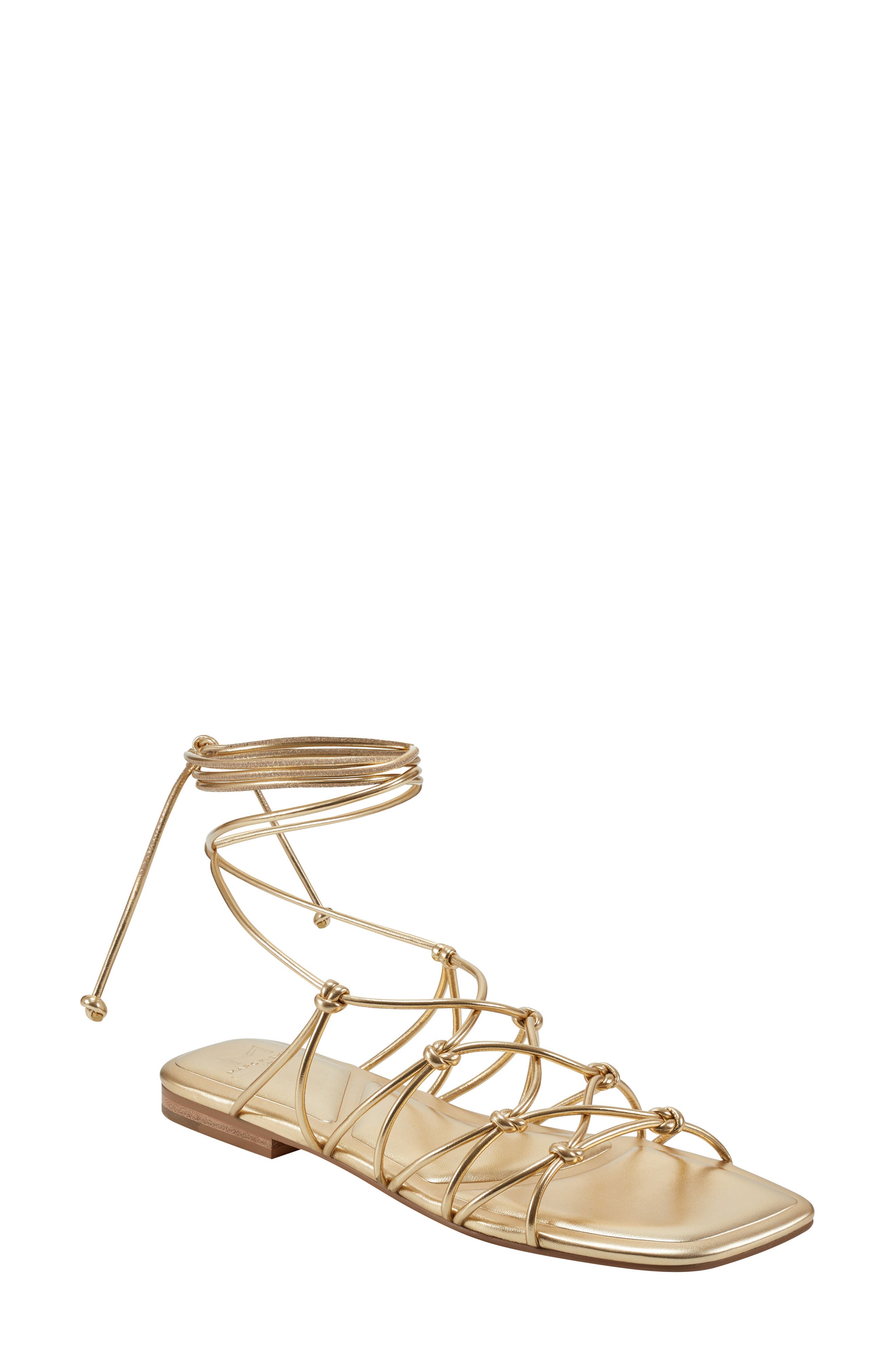 Monnie Ankle Wrap Sandal, Main, color, GOLD 700